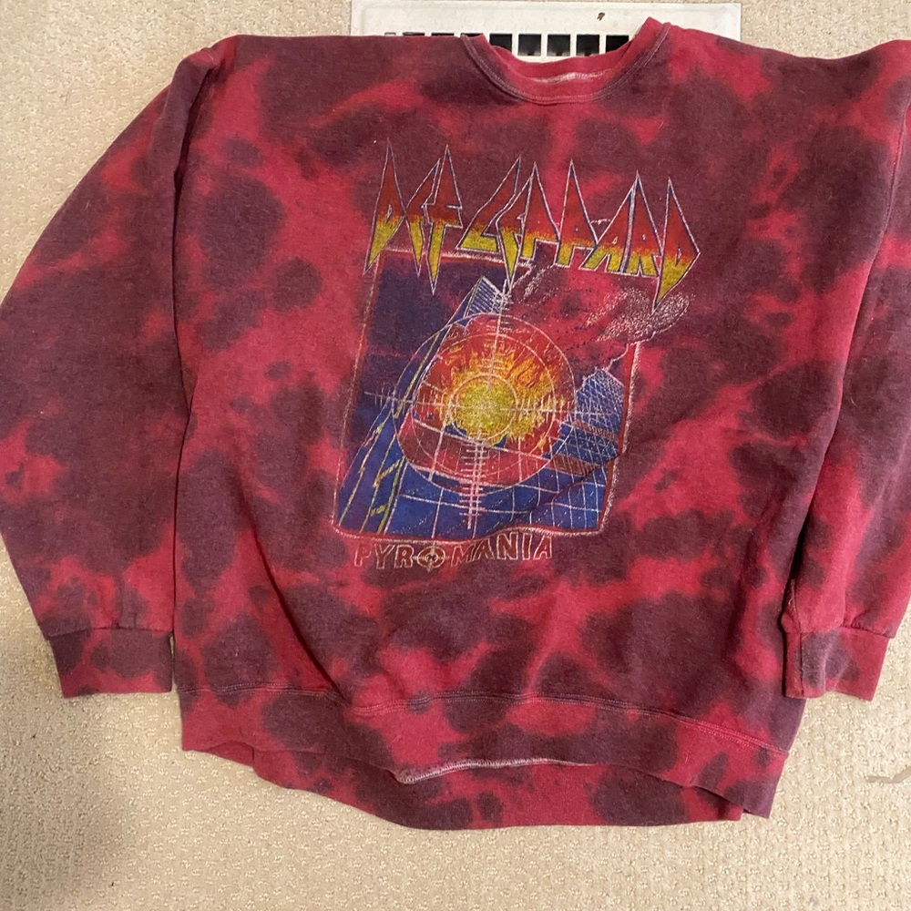 Tie Dye Def Leppard Crewneck UO